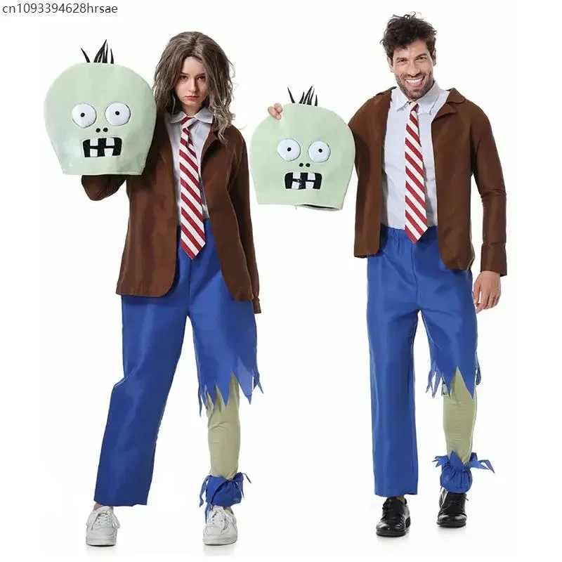 

Halloween Family Festival Plants Vs. Zombie Humanoid Doll Cosplay Set Adult Kid Party Stage Performance Role Terrorist Clothing