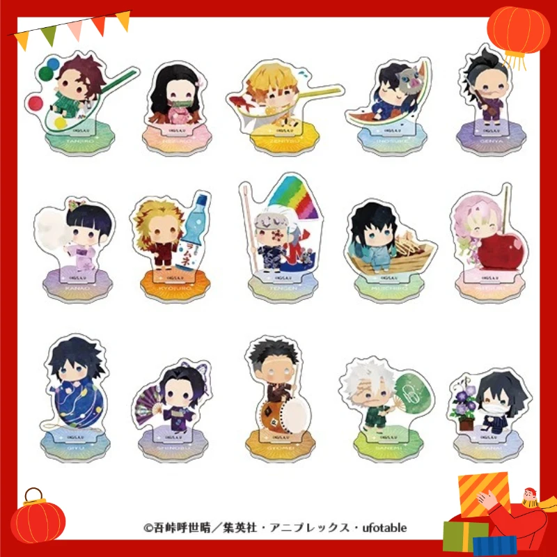 

6cm Demon Slayer Acrylic Stand, Chocolate Ver. Shinobu Kocho & Obanai Iguro Anime Figure, Desktop Ornament, Christmas Gift for