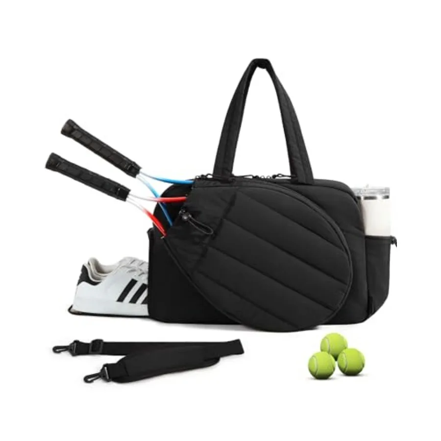 

for Women, Holds 2 Rackets with Shoe Compartment, 15.6" Laptop Gym Backpacks for Court, Off-work, Everyday and Overnight Weeken