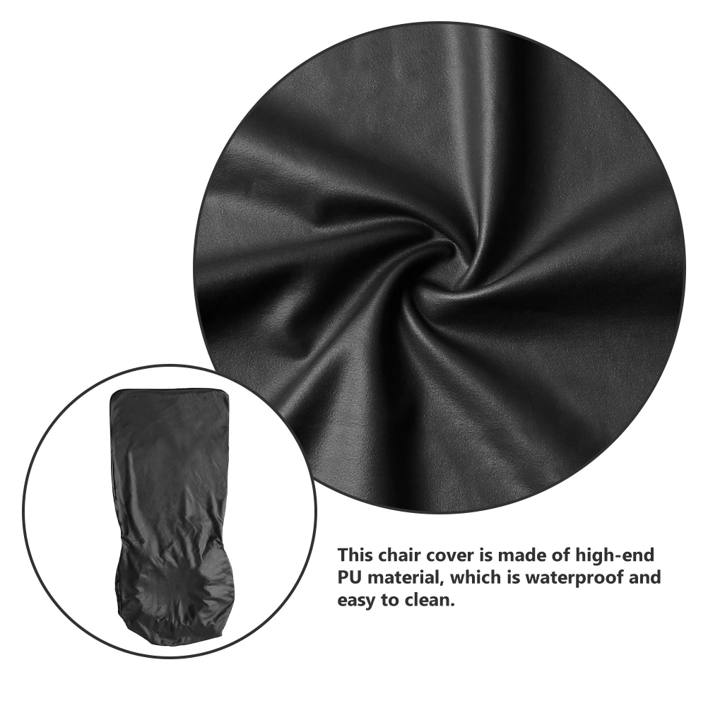 

Waterproof Pu Chair Cover Elastic Stretch Seat Backrest Cover Home Dining Protective Wrap Simple Sofa Slipcover Washable