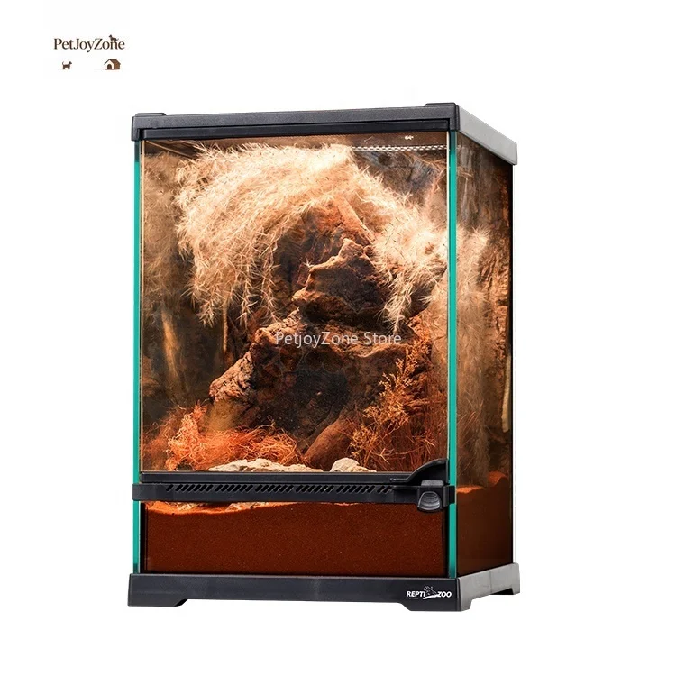 

PetJoyZone 3.5 Gal 13.2 L Small Eco-Friendly Triangle Shape Reptile Terrarium With Full Glass Sides