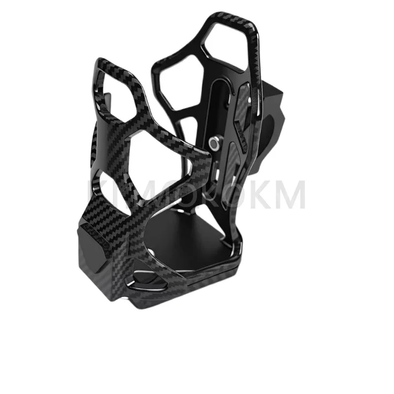 Motorcycle universal modification CNC cup/insulated cup universal adjustable cup holder without punching carbon fiber pattern