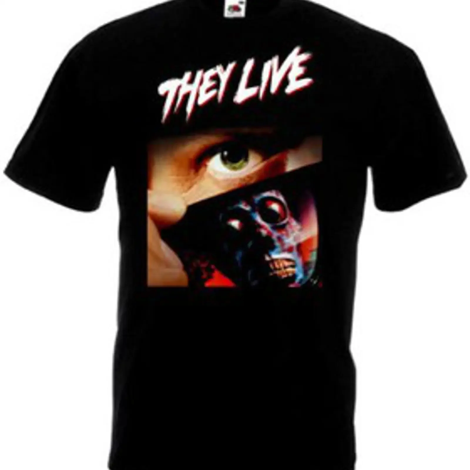 Camiseta They Live v2 negra póster de película todas las tallas S 5XL vintage Washed Breathable Soft Comfortable Stretched