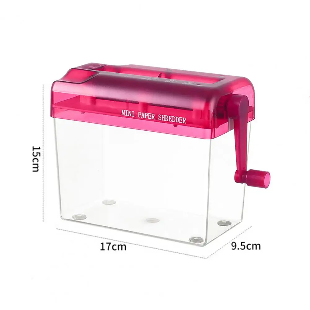 Document Shredder Paper Shredder Portable Capacity Visible Mini Handheld Cutter Anti-slip A4 Paper Cutting Tool for Home Office