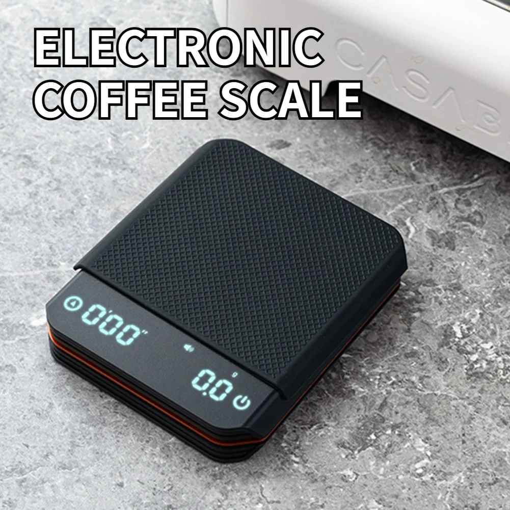Mini-Kaffeewaage mit Timer, 2 kg/0,1 g, genaue Waage, wiederaufladbare Reise-Kaffee-Taschenwaage für Espresso und zum Übergießen von Kaffee