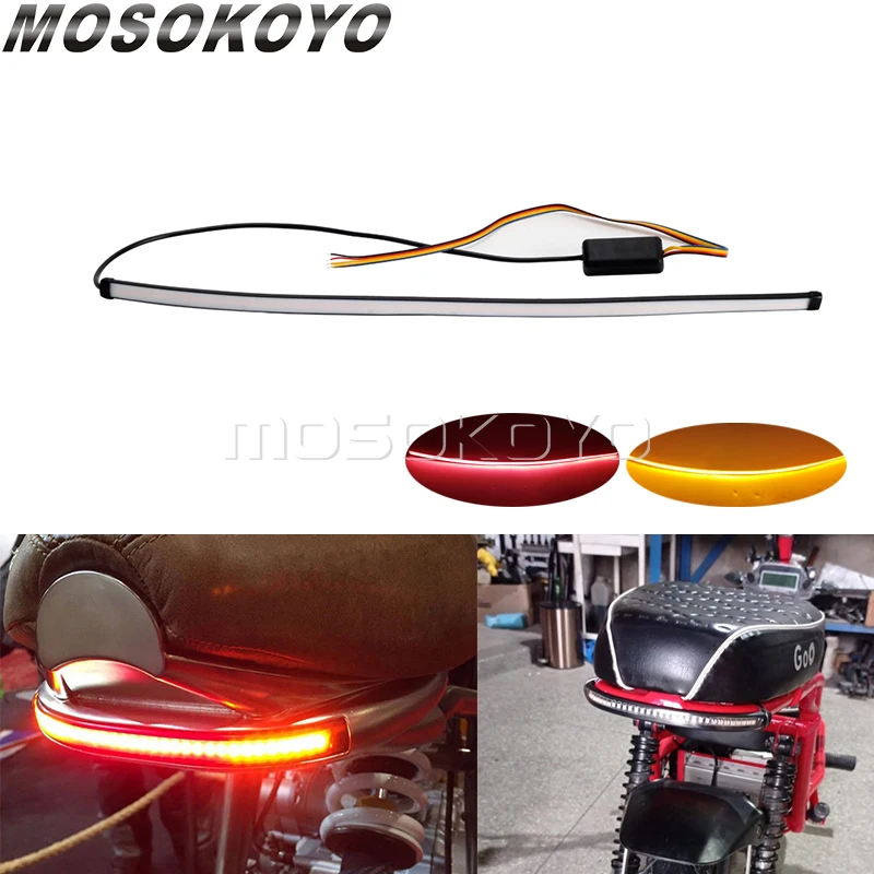 

LED Bar Light DC 12V Strip White Red Amber LED Strip Tube Lamp 45CM Turn Signals Lights Tail Brake Stop Lamp Universal Lights