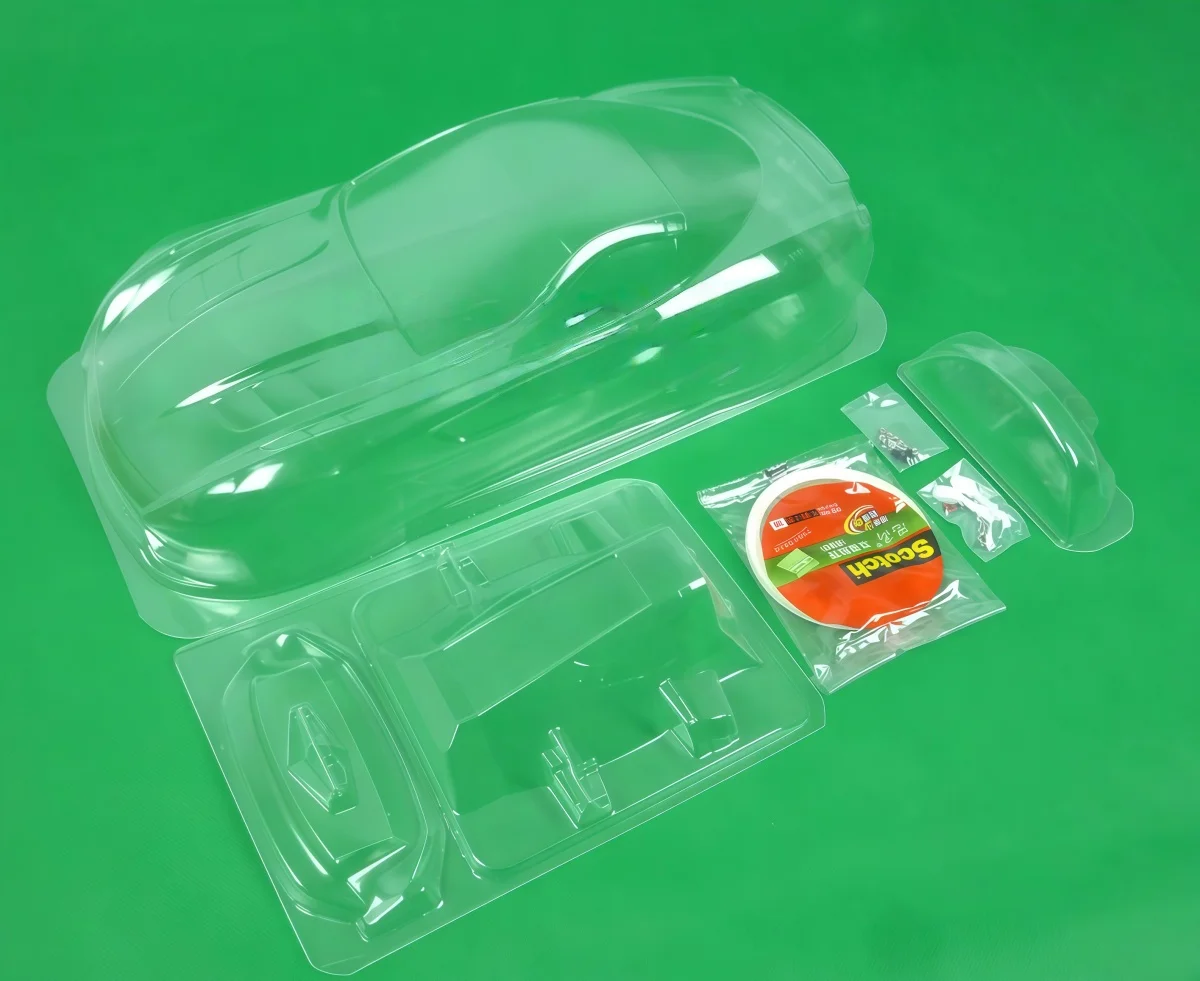 1/10 RC 599XX EVO Clear Body 190mm Unpainted Car Shell W/ Rear Spoiler For Tamiya TT02 MST Yokomo HSP HPI 1/10 Drift Touring Car
