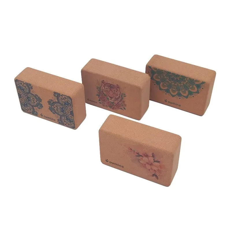 YTYIN Custom Logo Cork Massage Ball Roller And Yoga Block Set Eco-Friendly Natural Material For Yoga Exercises