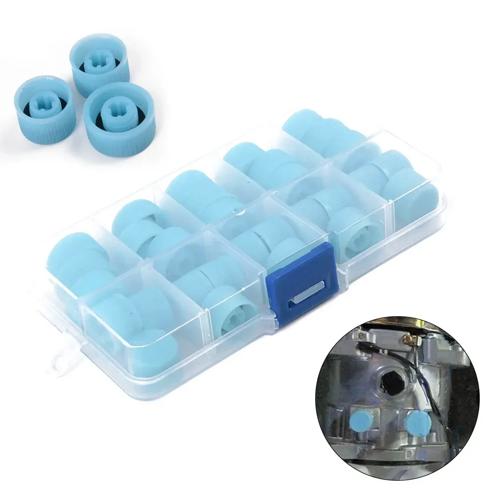 30 Pcs/Set Auto Air Conditioner part Car Dust Cover Valve Core Cap High Low Side Port Cap Auto High Low Pressure Cap