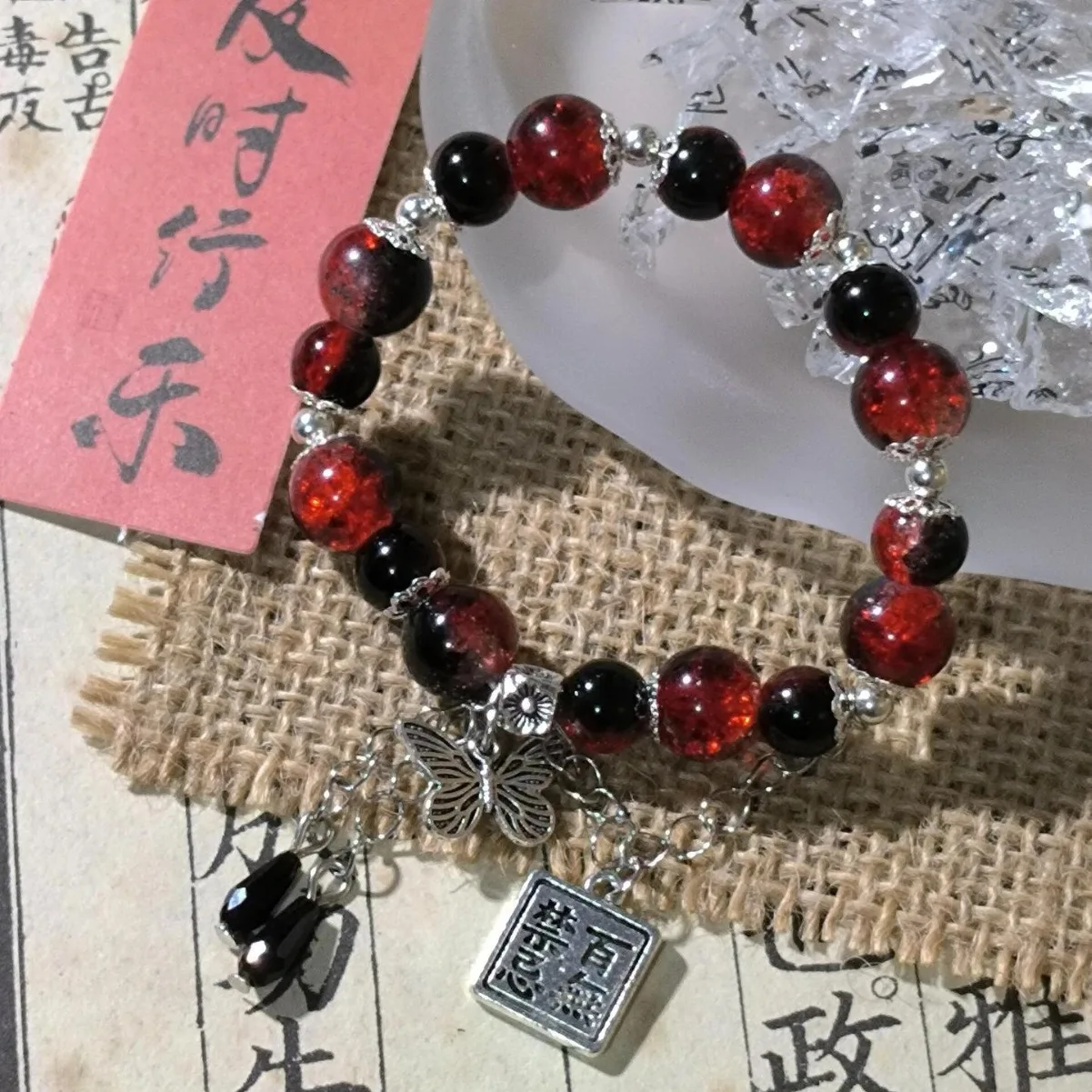 Anime Tian Guan Ci Fu Bracelet Heaven Official's Blessing Xie Lian Cosplay Beads Chain Pendant Bracelets Handmade Jewelry