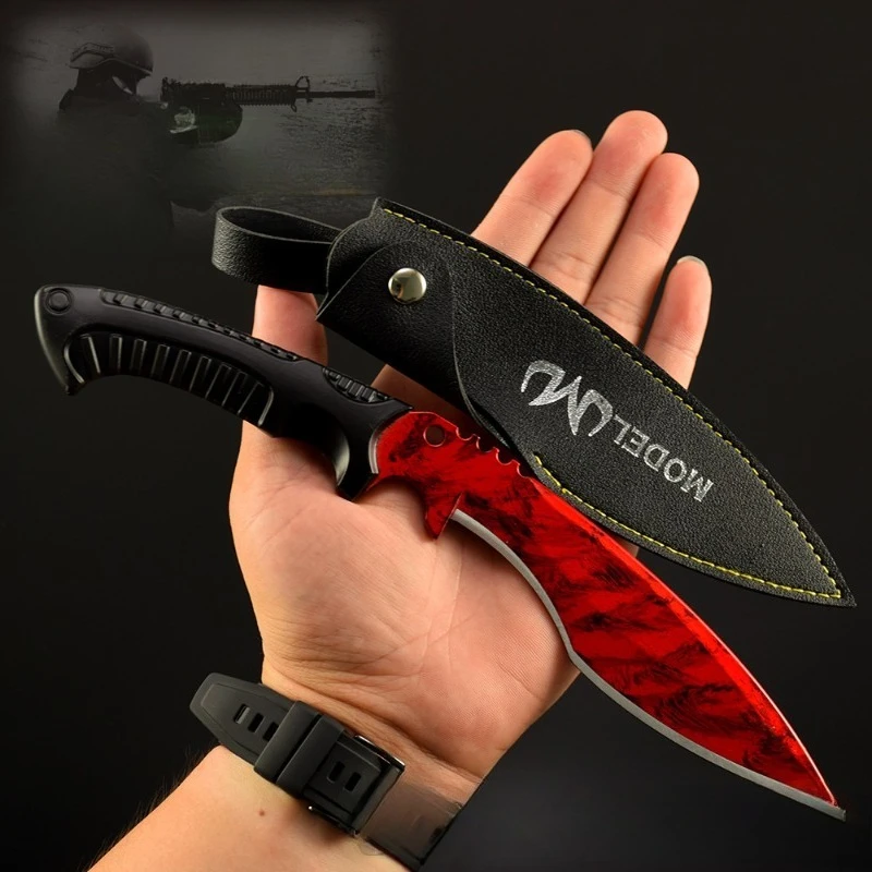 26 سنتيمتر/10.24in الذهاب لعبة الطرفية سلاح نموذج معدني Gurkha سكين أغطية جلد لعبة السيوف زخرفة شاشة لسطح المكتب هدايا للبنين