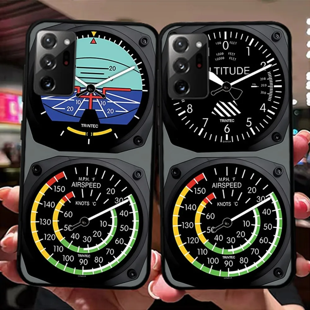 Aeroplane Helicopter Cockpit Instrument Phone Case For Samsung Note8 9 10 20 Pro Plus Lite M10 11 20 30 21 31 51 A21 22 42 02 03