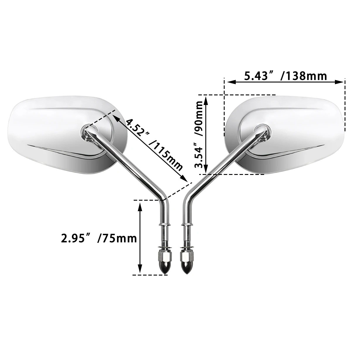 Rear View Mirrors For Harley 1982-2025 Touring Road Glide Electra Glide Road King Street Glide Sportster Dyna Softail Motorcycle