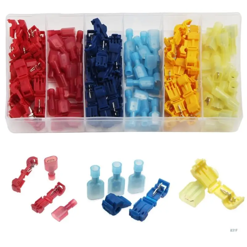 Convenient and Practical 150pc Wire Clip Assortment T Tap Electrical Connectors Assortment Perfect for Electrical Repair