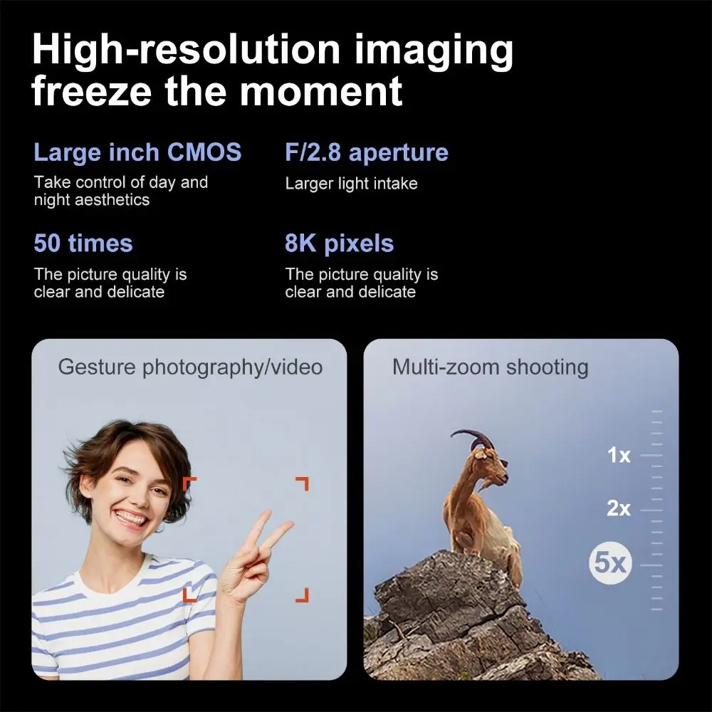 High Quality 8K Dual Camera HD A118 with Protective Cover Black/Grey Screen Screen Equipped Remote Control Screen
