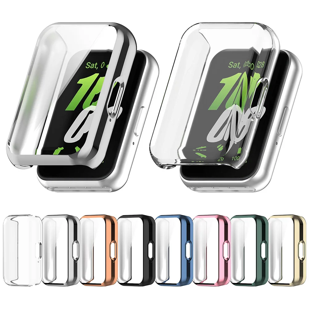 

Screen Protector Case Soft TPU Full Coverage Bumper Anti-Scratch Screen Protector Full Cover Case for Samsung Galaxy Fit 3