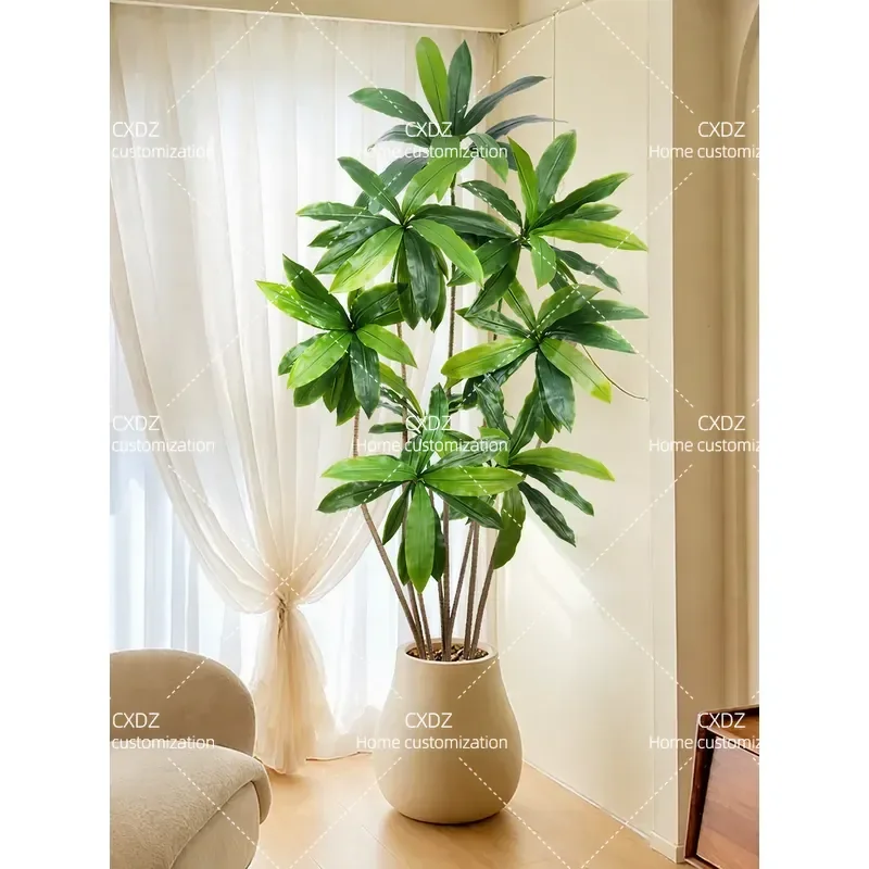 Simulated green plant Brazilian wood indoor living room sofa edge decoration light luxury large floor potted plant ornament