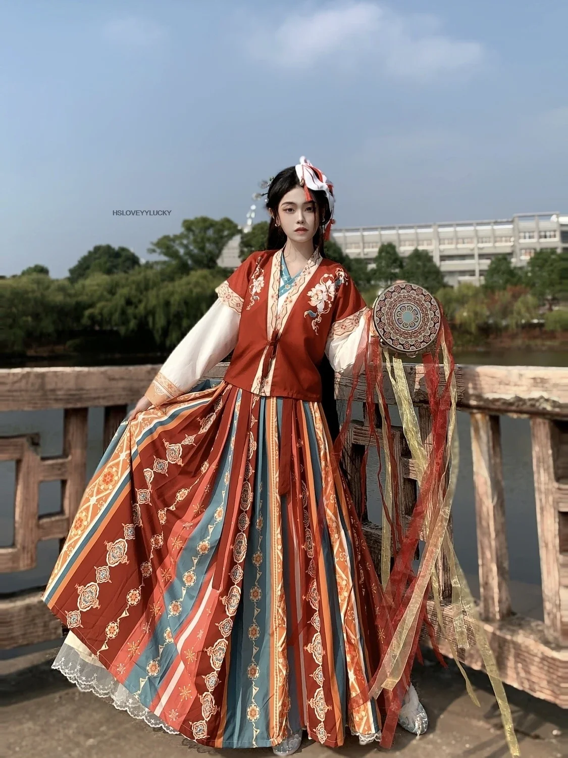 فستان هانفو للنساء أزياء سلالة تانغ الصينية فستان هانفو التقليدي المطرز الجنية وي جين مجموعة كاملة فستان هانفو