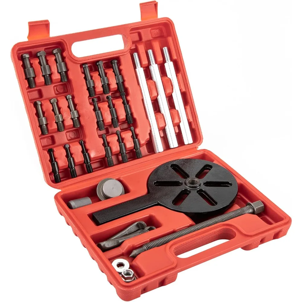 

21 in 1 Inner Hole Bearing Puller Disassembly Kit - #45 Steel Quenching Process, 18 Pullers+Complete Accessories with Toolbox