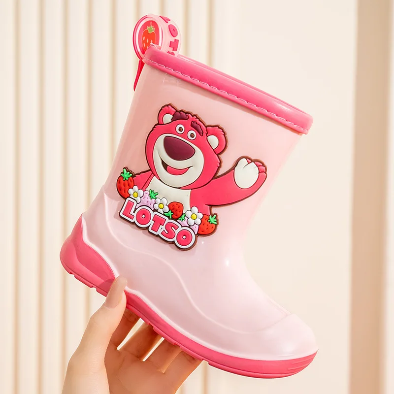 Disney Rain Boots Kids Boy Waterproof Light and Handy Toddler Water Shoes for Girls Children Sharks Rain Boots Spiderman