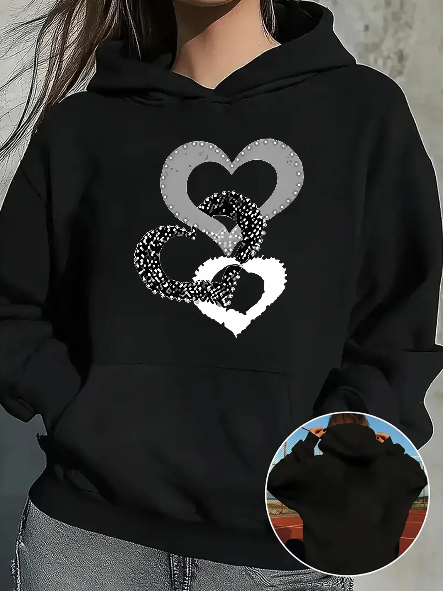 

Мужской и женский топ с принтом больших размеров, свободный повседневный, мягкий, удобный и дышащий, свободный пуловер с капюшоном для занятий спортом на открытом воздухе