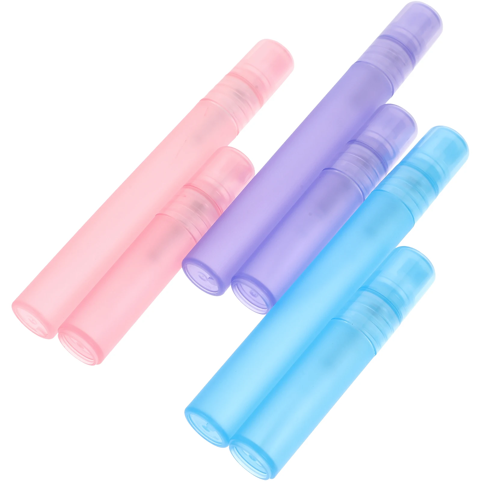 

6pcs 10ml Spray Bottles Colorful Plastic Travel Size Portable Perfume Toner Disinfectant Hair Reusable Water Bottle