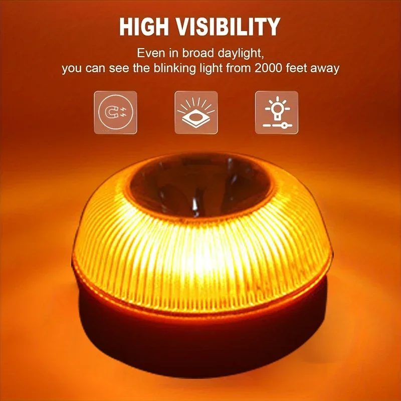 Latest V16 road warning lights in Europe, flashing to alert rear vehicles, multifunctional signal lights, replacing tripod parts