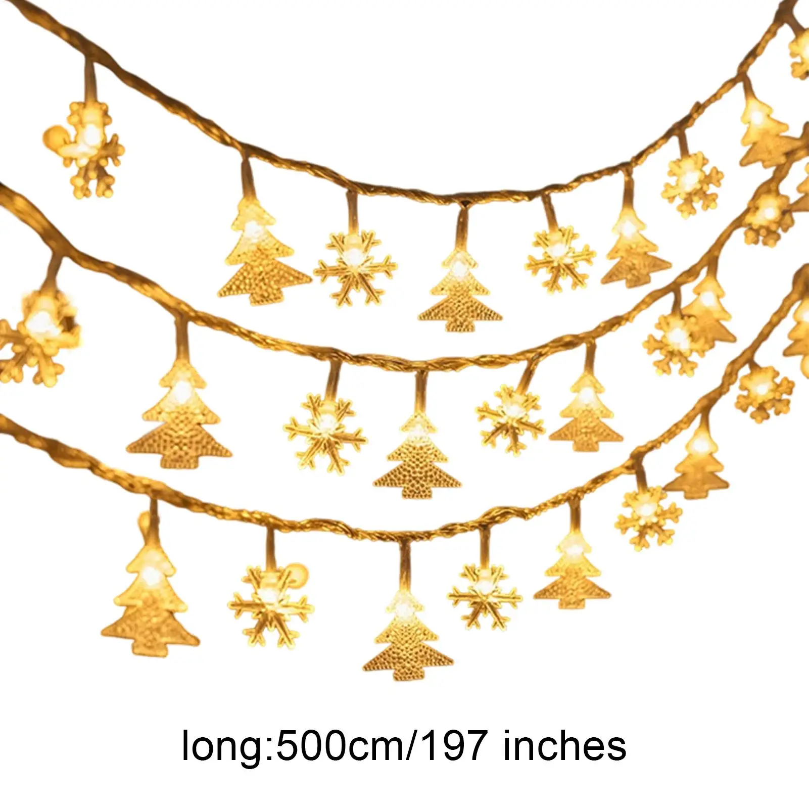 أضواء عيد الميلاد لشجرة 16Ft مقاوم للماء الجنية 50 LED سلسلة أضواء زينة عيد الميلاد للداخلية في الهواء الطلق حديقة ساحة فناء الشرفة