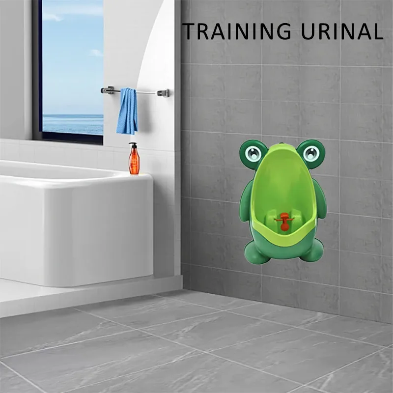 Милая лягушка для приучения к горшку, писсуар для мальчика с забавной мишенью для прицеливания, детский туалет, писсуар, тренажер для детей, вертикальная мочи