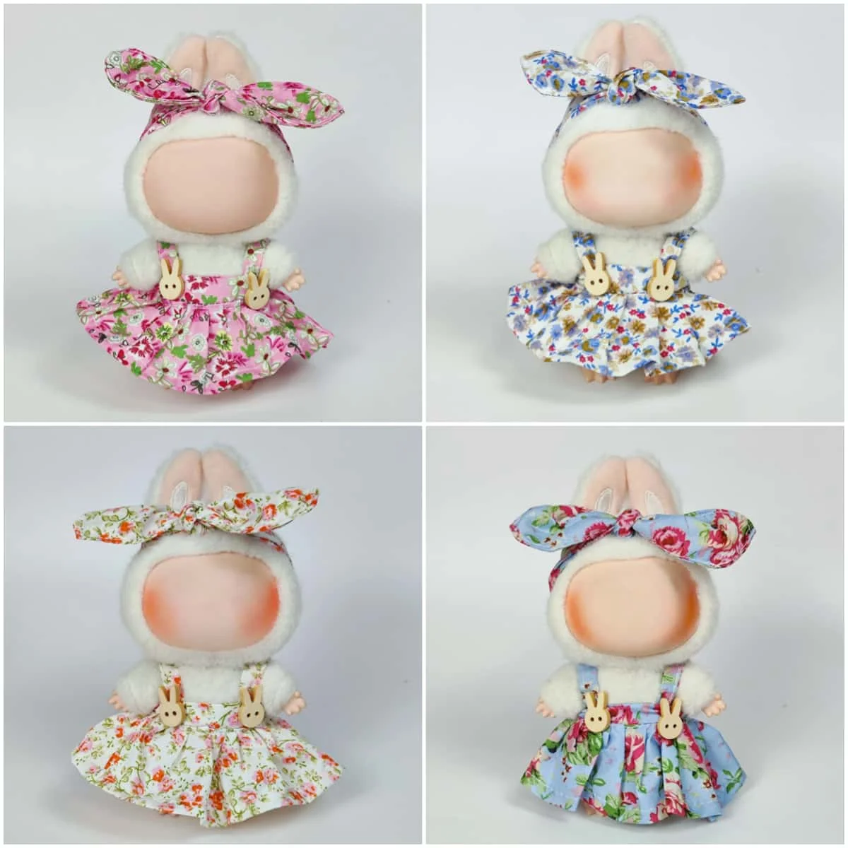 

17 см boneca de pelúcia Labubu roupas acessórios Calças saias bonito Makanan boneca подвеска vestido Fiskad