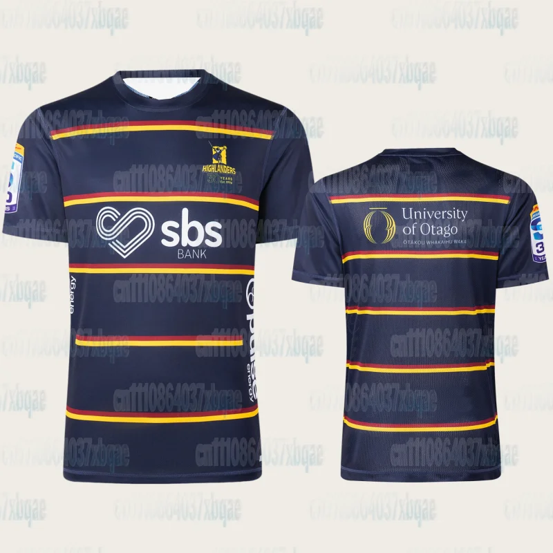Atmungsaktives, schnelltrocknendes T-Shirt im Familienstil für Neuseeland-Highlanders-Rugby-Fans, kurzärmeliges Sport-Outdoor-Oberteil mit 3D-Druck – Detail 5