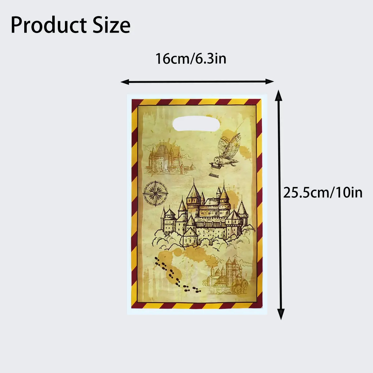 20Pcs/40Pcs Witch Hats, Castles, Owls, a Magical Bundle Is on the Way Lettering, Suitable for Gift Wrapping Bags for Birthdays and Holidays, Event and Party Supplies, Party Favor Bags. Small Gift Packaging Bags, Return Gift Bags, and Gift Bags Suitable for Birthdays, Holidays, Games, Parties, Celebrations, and Other Occasions. view 2