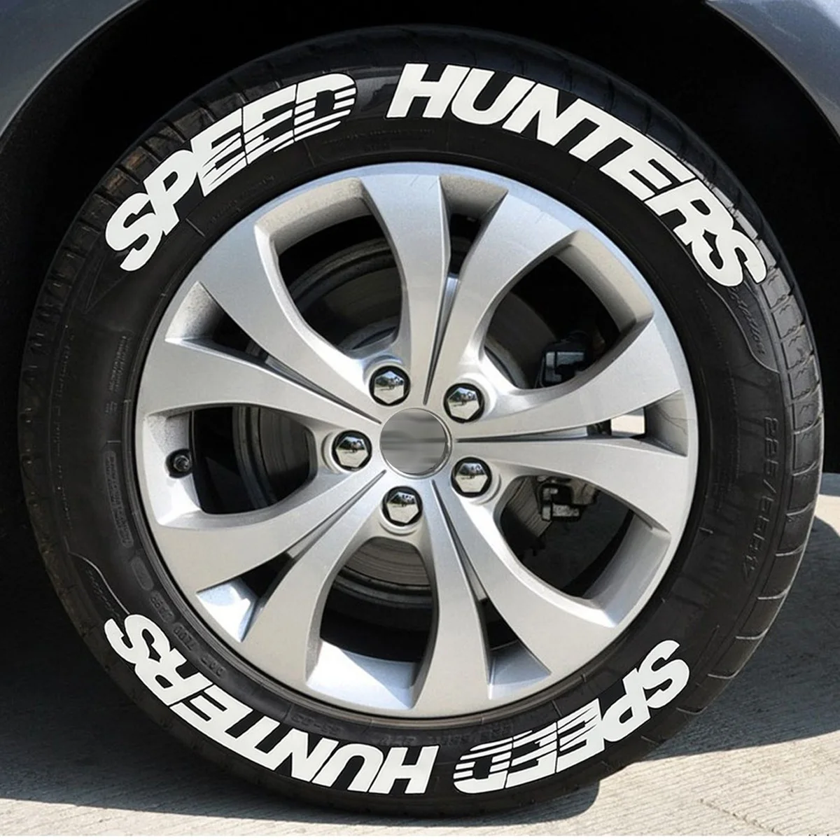 SPEED HUNTERS Tire Sticker Car And Motorcycle Tire Modified Letter Stickers Automotive Interior Supplies for BMW Benz Audi VW