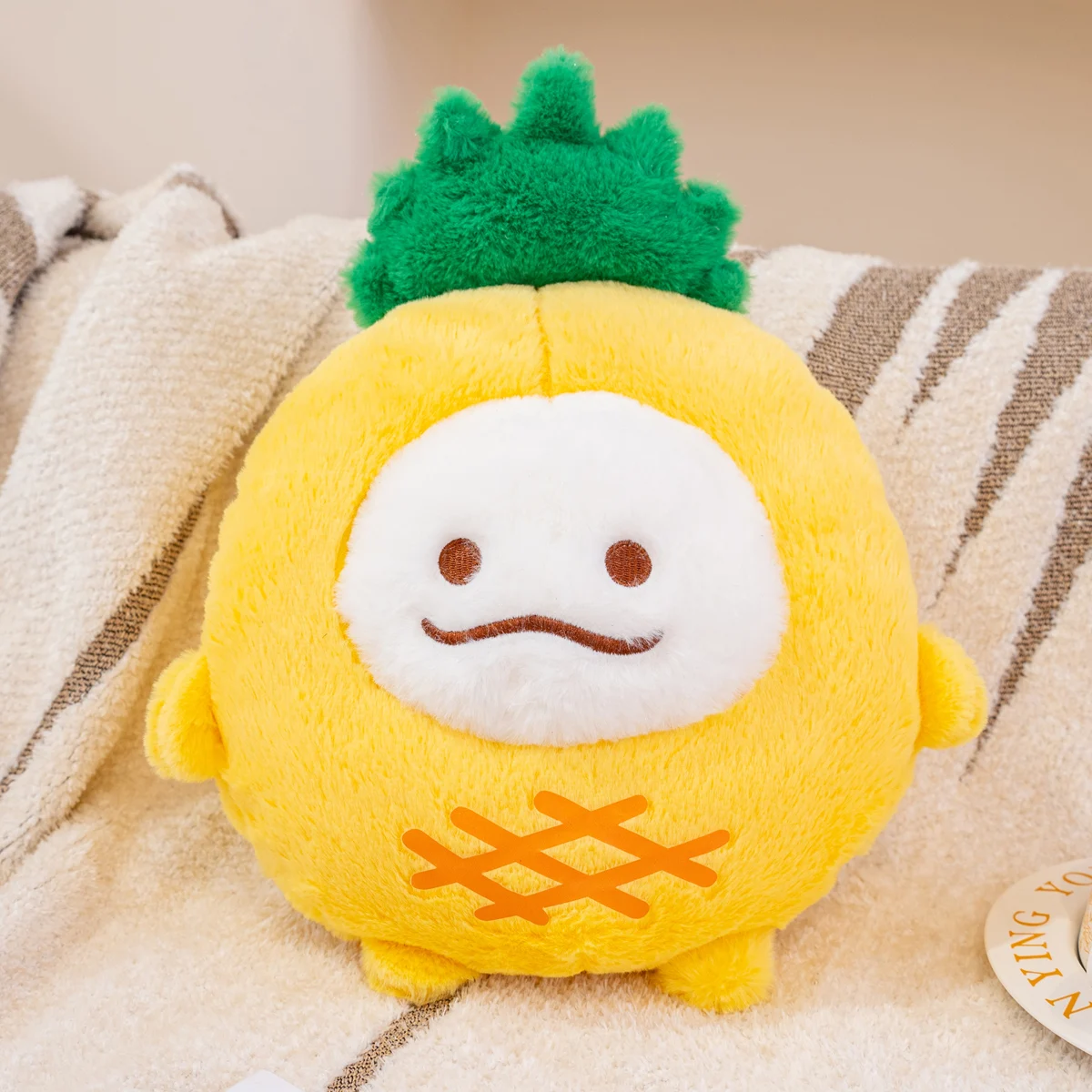 دمية فاكهة ناعمة ولطيفة ومبتكرة، لعبة أناناس، دمية خوخ محشوة، هدية عيد ميلاد، لعبة تفاعلية للمنزل