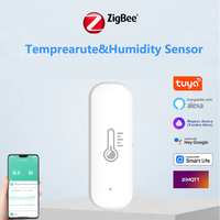 Tuya Zigbee Temperature and Humidity Sensor Indoor Humidity Sensor Battery Powered APP Monitoring For Alexa Google Home Voice