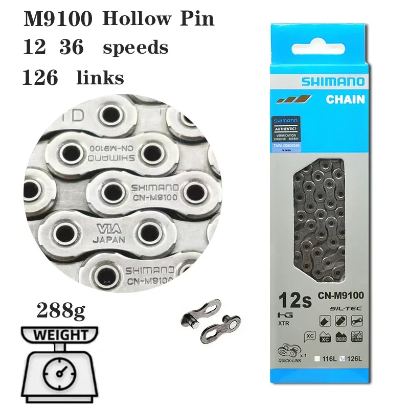 Shimano 12s Bicycle Chain Current 12v Mtb Bike Accessories 12v Current M7100 M8100 M9100 MTB Bike Chain