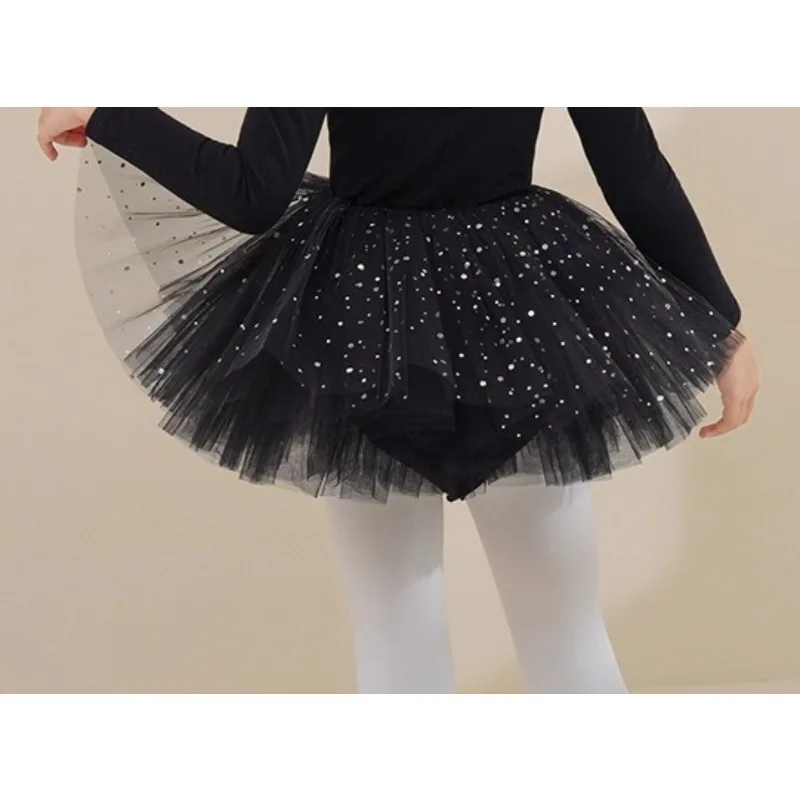 ملابس الأطفال فتاة ملابس الرقص القطن الأسود الفتيات ممارسة الملابس الخريف والشتاء طويلة الأكمام فستان الباليه للأطفال