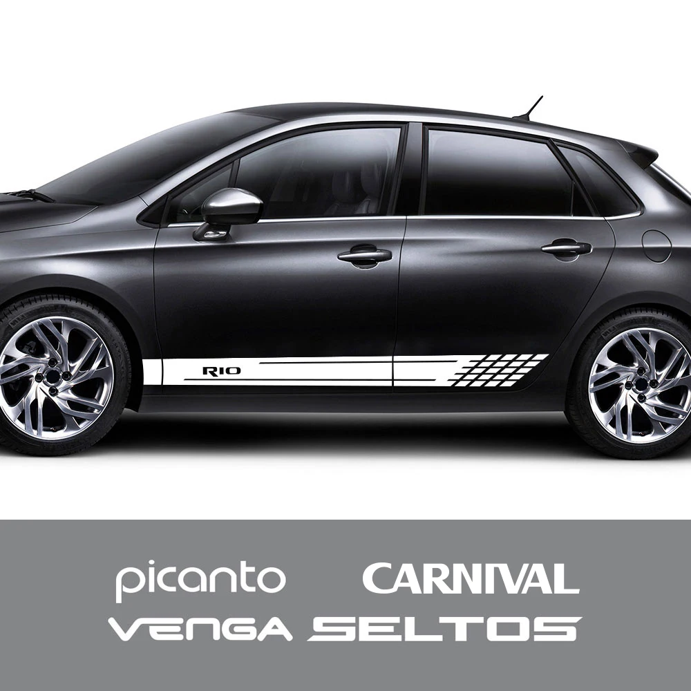 

2PCS Car Side Stickers For KIA CARENS CARNIVAL CERATO K5 MOHAVE NIRO PICANTO RIO SEDONA SELTOS VENGA TELLURIDE Auto Accessories