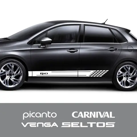 2PCS Auto Side Stickers Voor KIA CARENS CARNAVAL CERATO K5 MOHAVE NIRO PICANTO RIO SEDONA SELTOS VENGA TELLURIDE Auto Accessoires