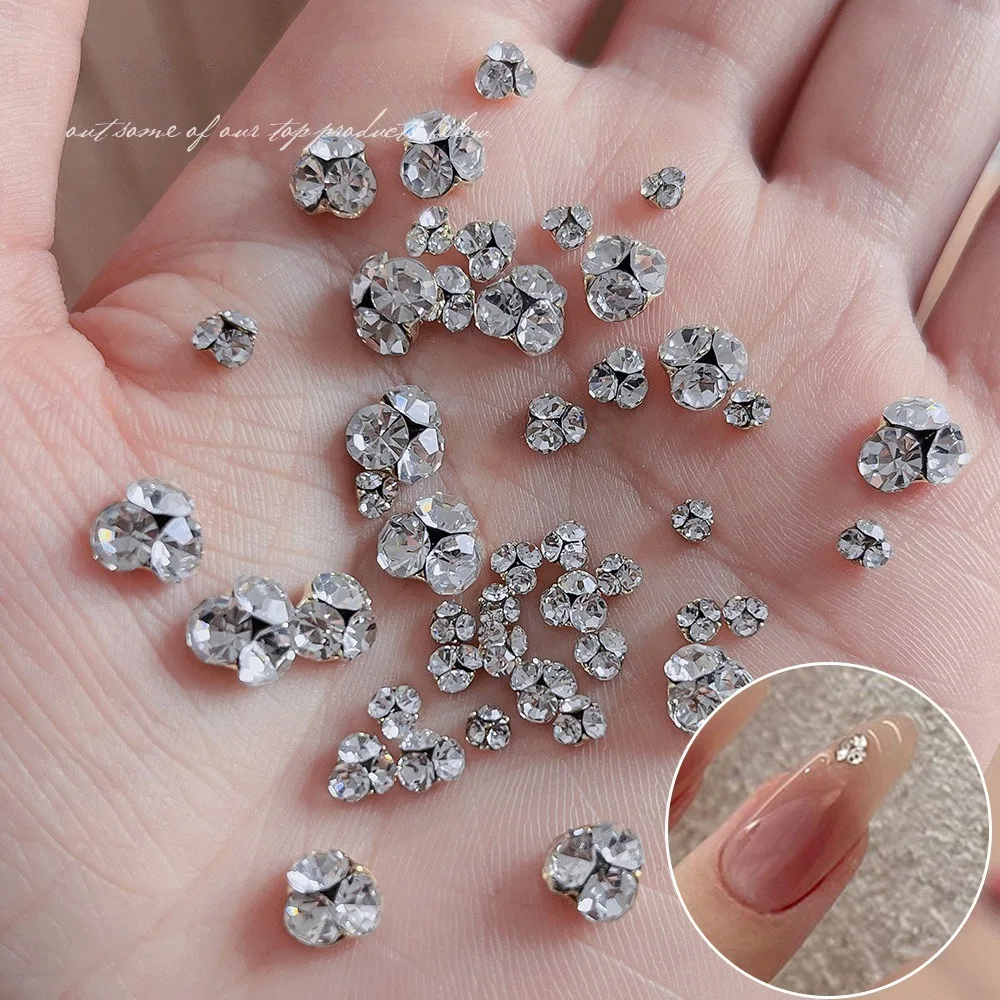 10pcs Nail Art Stacking Diamond Three-dimensional Pointed Bottom Drill Nail Accessories Nail Rhinestones Nails Decoration