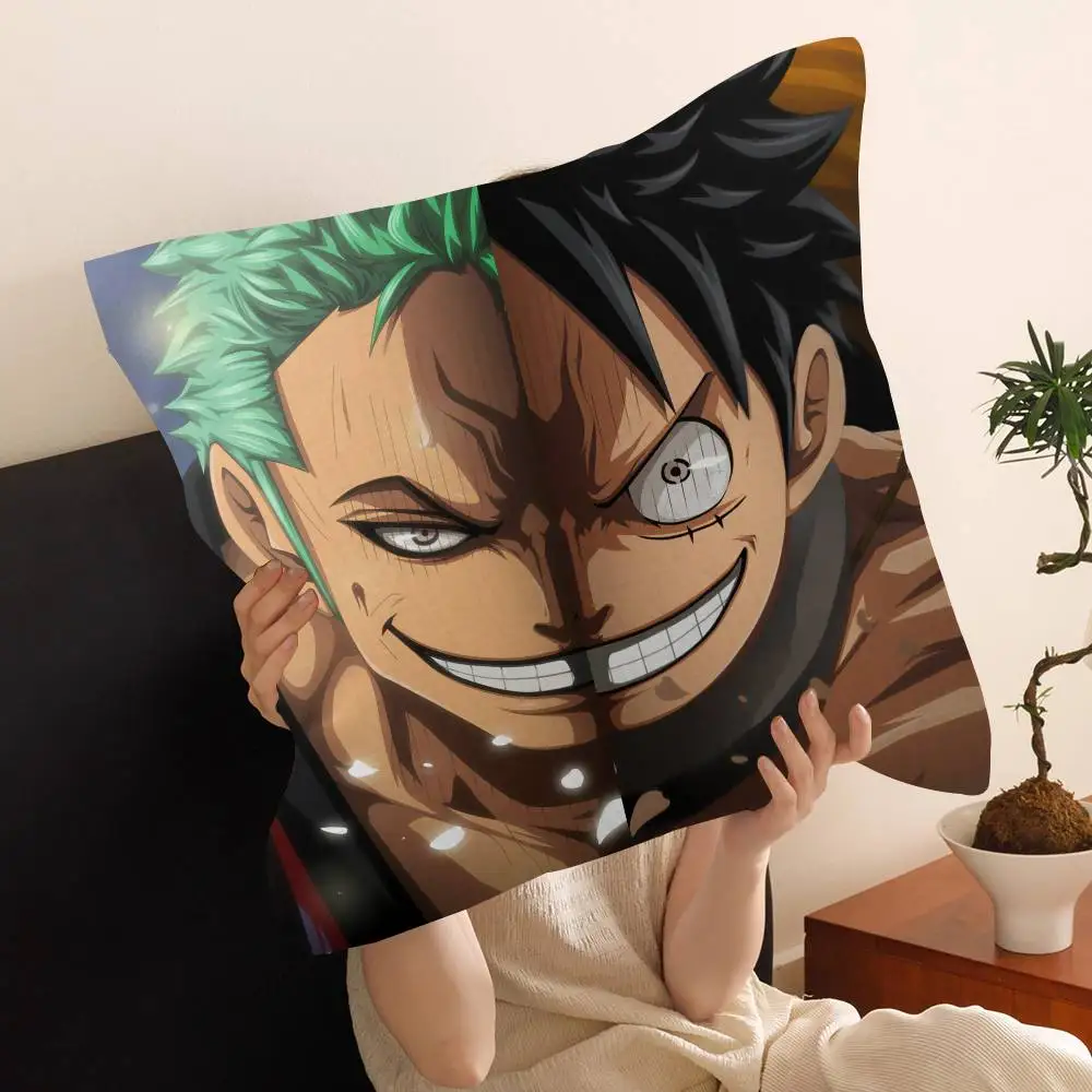 

One Piece Monkey D. Luffy Pillow Cover, Anime Fans Exclusive Limited Edition Treasure Themed Decor for Bedroom & Dorm Room