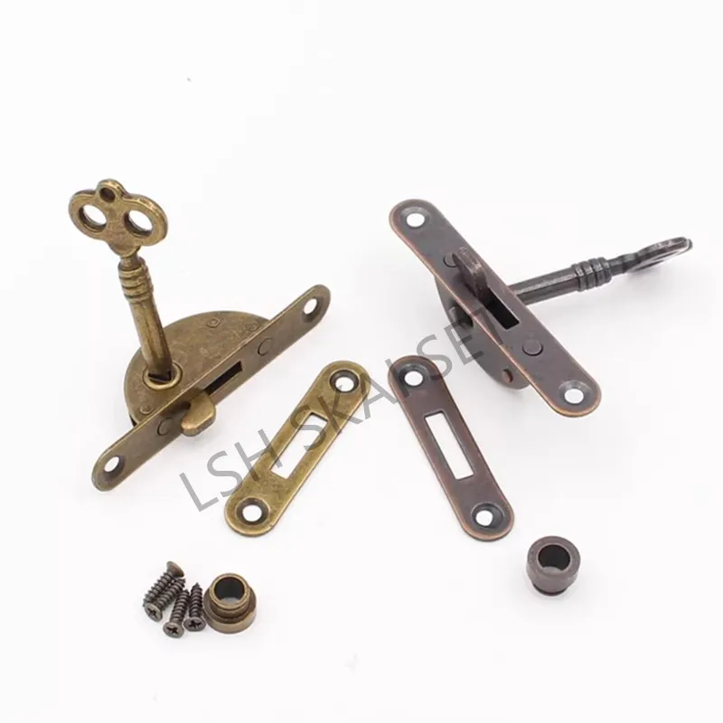 1Pc Retro Small Drawer Lock Furniture Hardware Jewelry Box Safety Lock Kitchen Cabinet Display Cabinet Door Lock