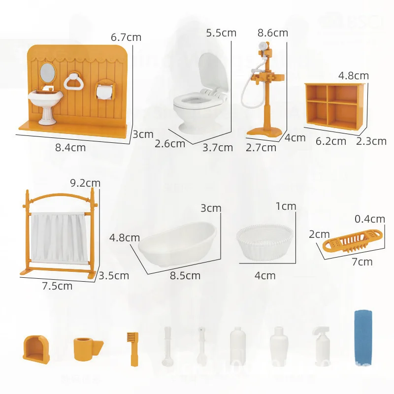 ألعاب منزلية صغيرة للمطبخ للأطفال مع ملحقات نموذج محاكاة بيت الدمى DIY مجموعة أثاث مصغر لمذكرات كوالا