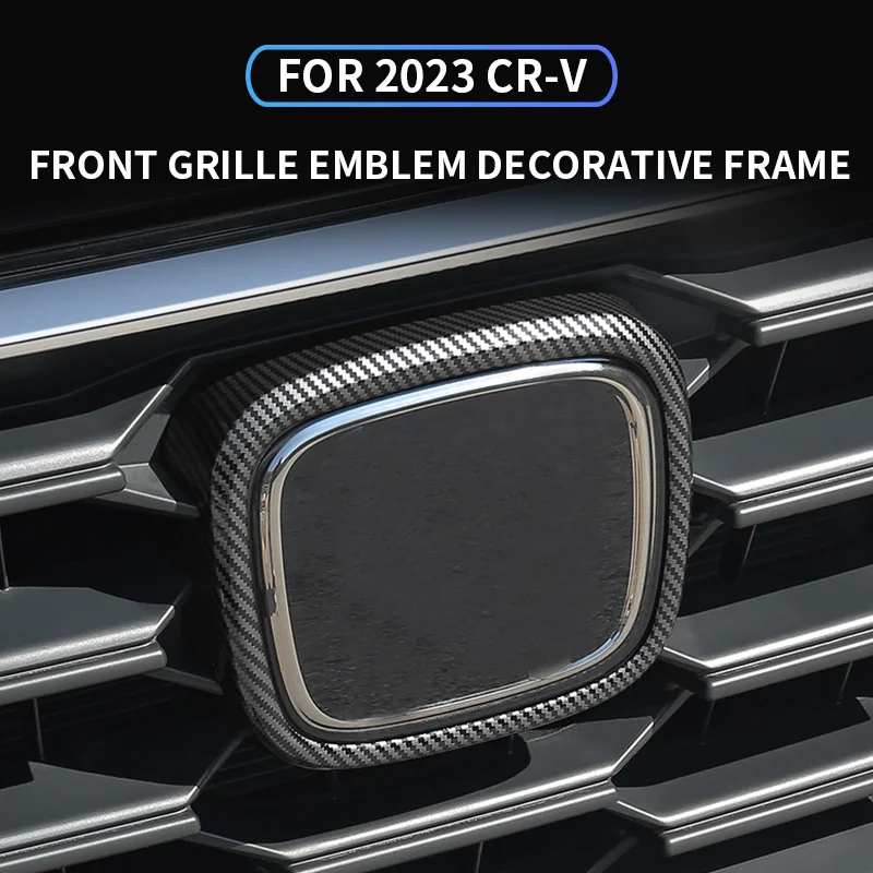 

For Honda CR-V CRV 6th Gen 2023 2024 Car Front grille emblem decorative frame Front Bumper Logo Grille Emblem Badge Trim Cover