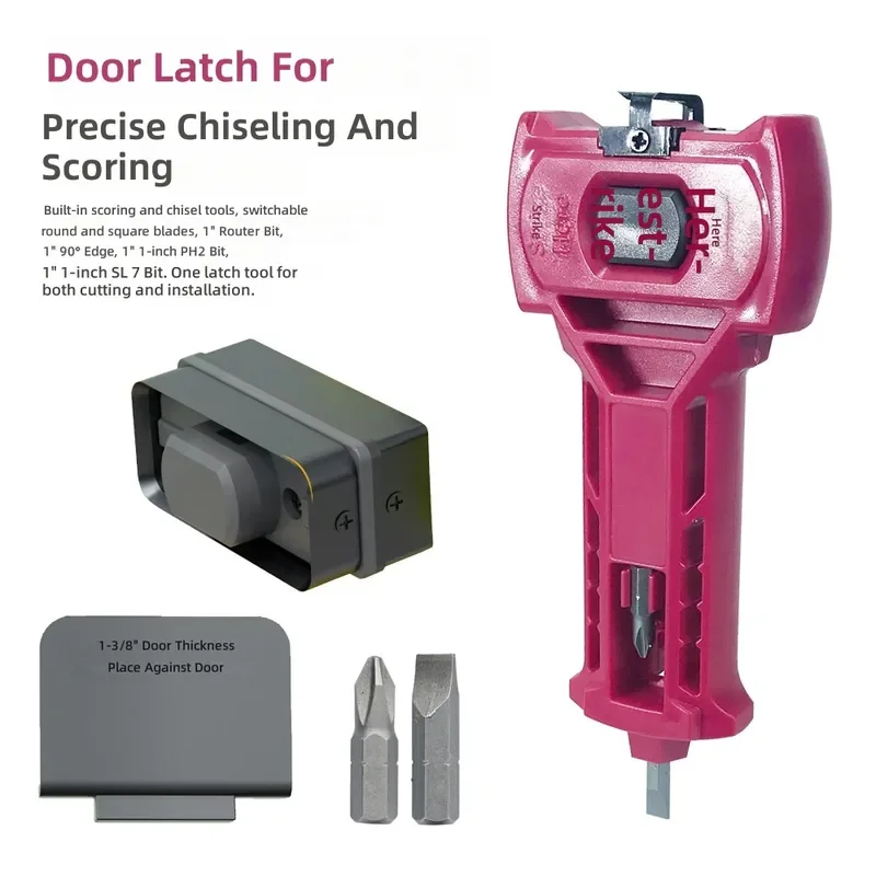 Door Latch Kit Mortise Tools Door Lock Installation Chiseling Set Woodworking Chisel Tool for Carpenter DIY Home Repair