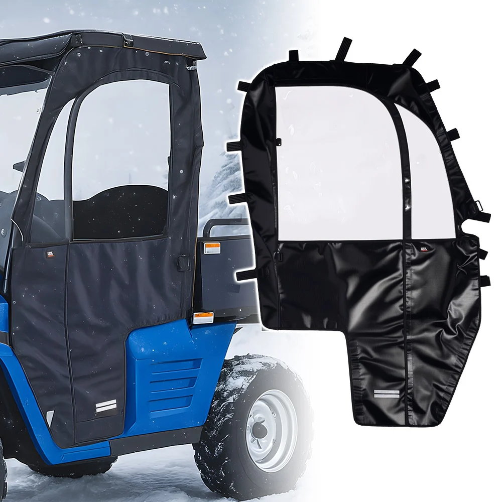 

UTV Soft Door Panels 1680D PVC Side Doors Kit with Clear Window For Hisun Sector 400 Coleman UT400 Massimo MSU400