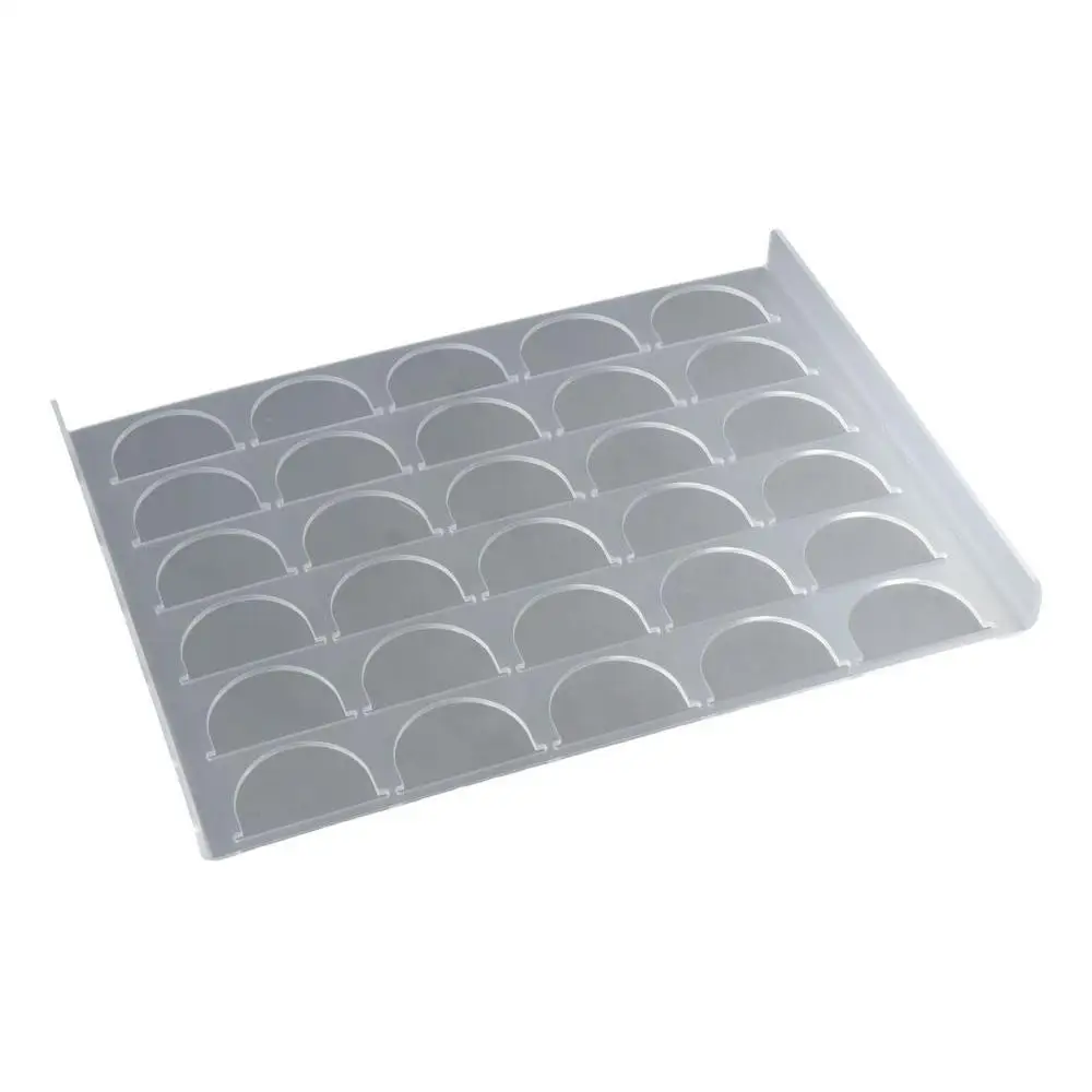 صينية تخزين كبسولة قهوة ، أكريليك ، شفاف ، سهل التنظيف ، درج متين ، منظم داخلي ، يحمل 30 كبسولة