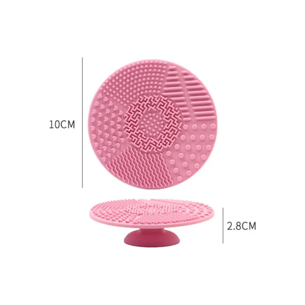 Silicone Maquiagem Brush Cleaning Pad, Beauty Cleaner, Ferramentas de limpeza cosmética, Round Wash Scrubber Board, Acessórios