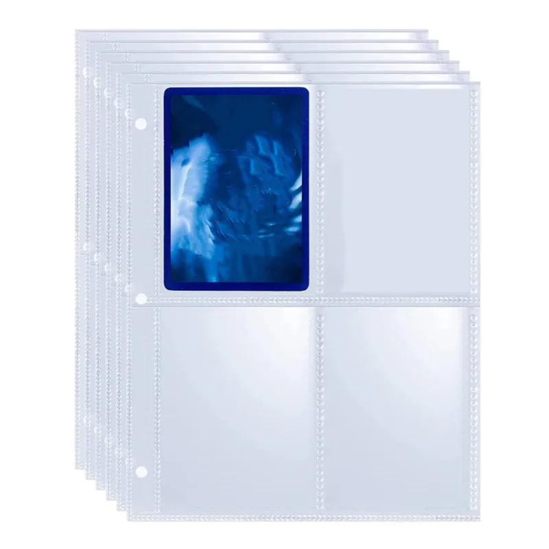 Classeur de Dossier A5 à 4 Grilles pour Album Photo, Recharge de Carte Interne, Sac de Fichiers, Carte de Recette, 10 Pièces