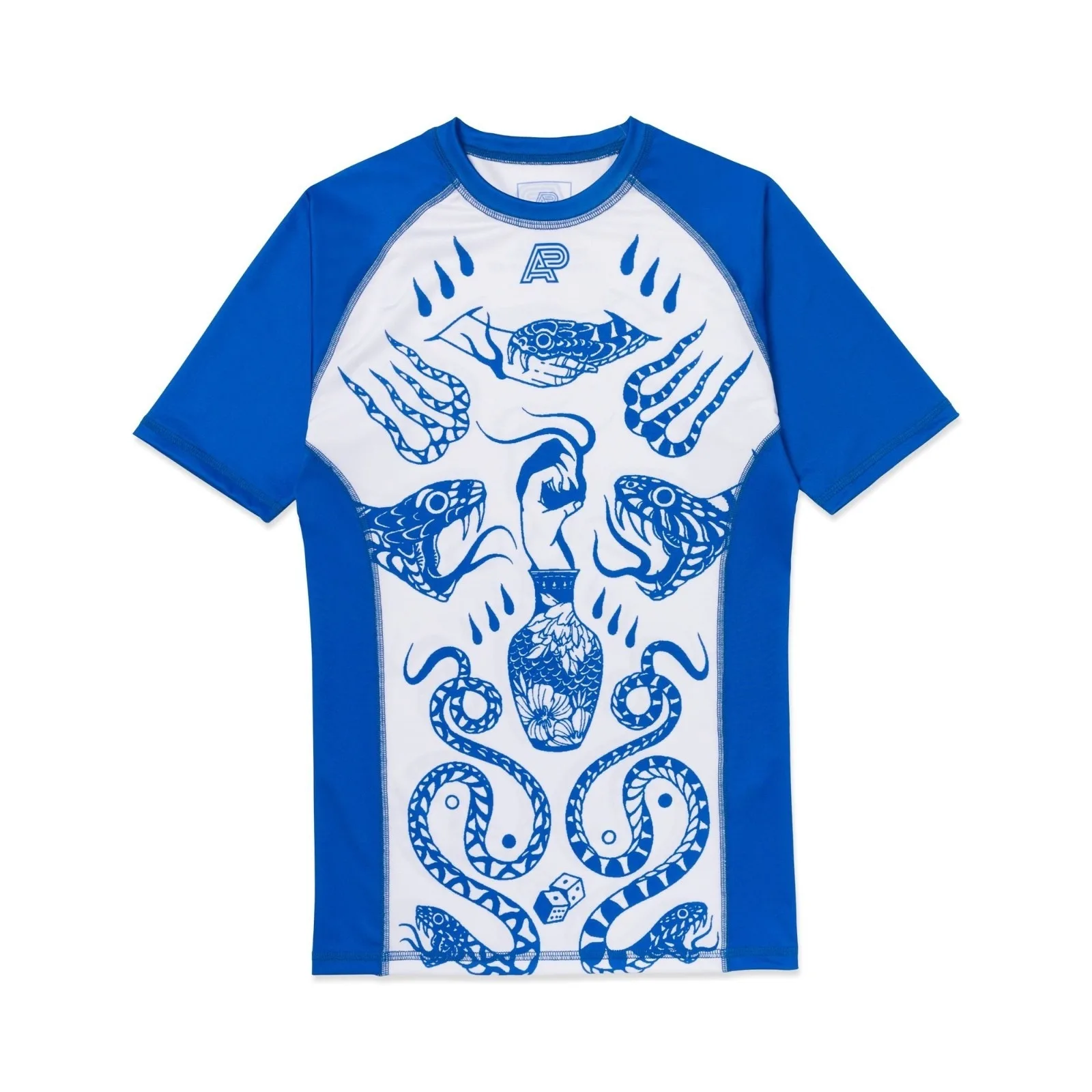 Snake Rash Guard SS Short Set BJJ No-Gi Uniform Kimono Apparel Summer Men's T-Shirt Set Breathable Moisture-wicking Quick-drying